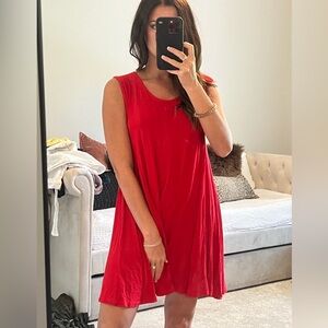 Red swing dress